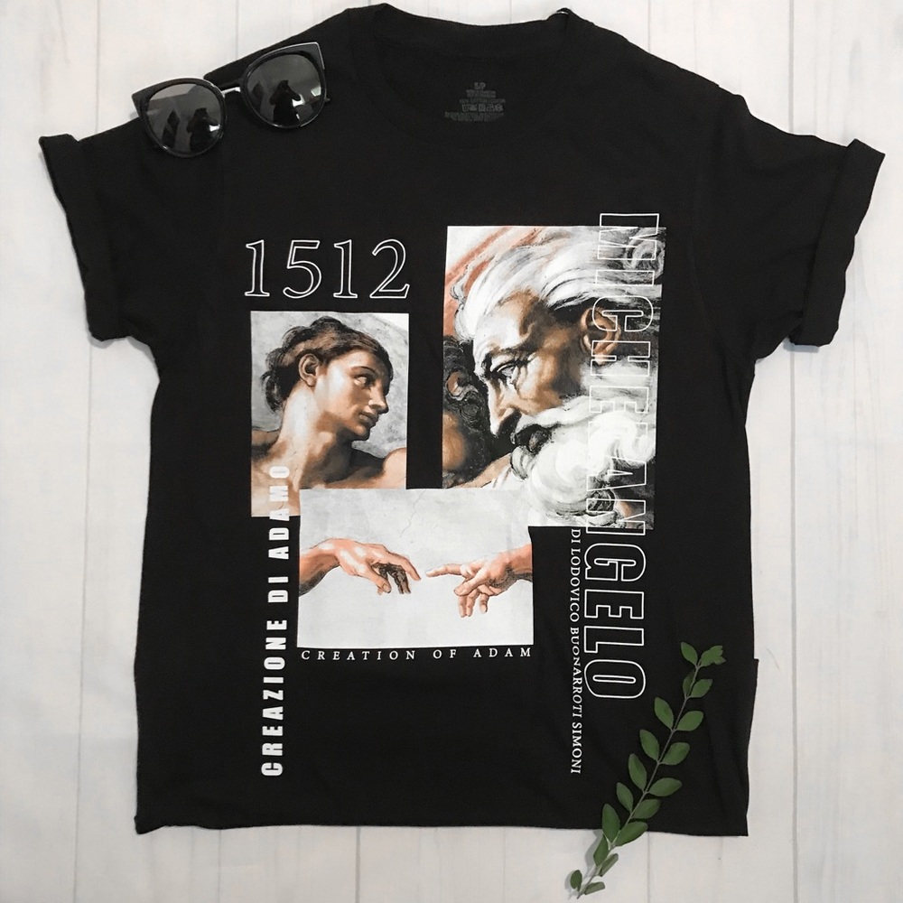 Michelangelo Creation of Adam Tee